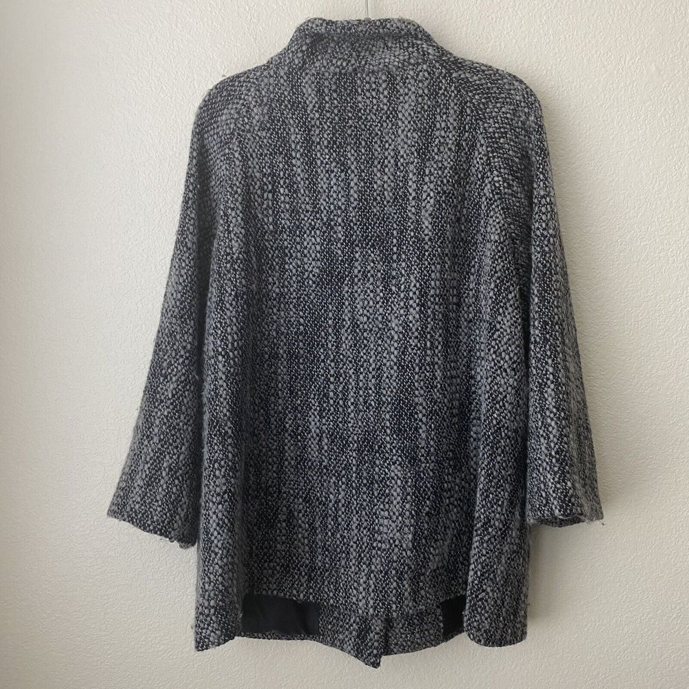 Eileen Fisher Jacket Womens Sz XL Wool Peacoat Tweed Button Front - Picture 2 of 8